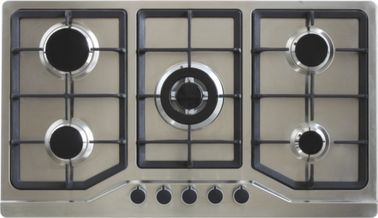 Super Flame Home Gas Stove , Five Burner Gas Cooker AC / Battery Ignition Type